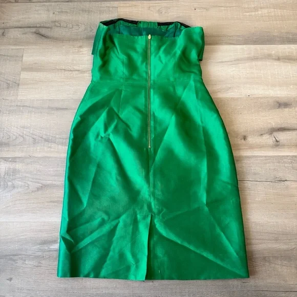Kate Spade emerald green silk strapless cocktail dress - size 4 (Small) - Picture 4 of 7